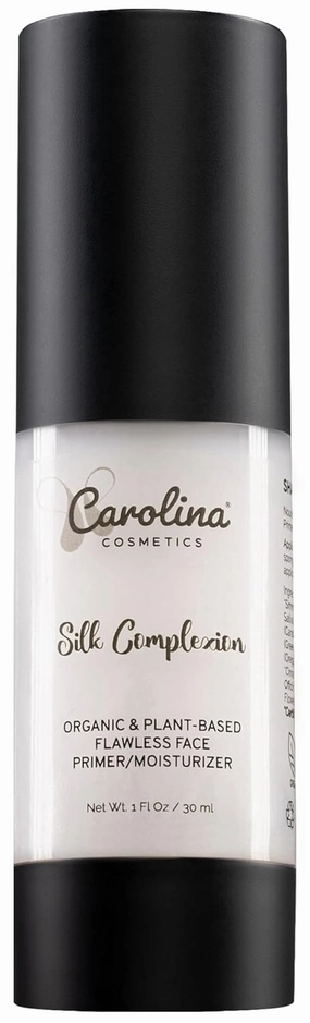 Silk Complexion Plant-Based Moisturizer & Primer 30ml - Aloe Infused Hydration for Flawless Makeup Application w/Aloe, Rose Hip Oil & Candelilla Wax - Vegan, Organic, Gluten-Free