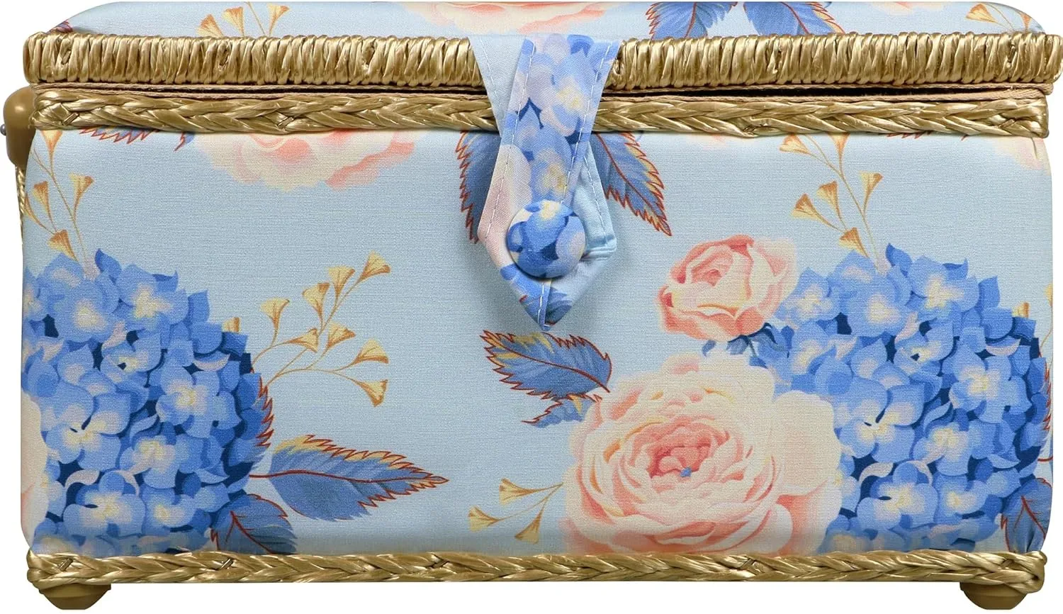 SINGER Sew'n Stow Sewing Basket and Zipper Pouch-Hydrangeas Print 00045