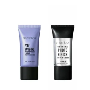 Smashbox Original Photo Finish Smooth & Blur Primer   Pore Vanishing Primer Travel Set | Includes Photo Finish Primer to Smooth & Blur Skin, 0.34 Fl Oz   Vanishing Primer to Minimize Pores, 0.34 Fl Oz