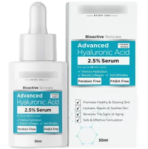 SOLITRE.X 2.5% Hyaluronic Acid Serum for Intense Hydration, Glowing Skin & Fines Lines | Daily Hydrating Face Serum For Women & Men with Dry, Normal & Oily Skin, 30 ml