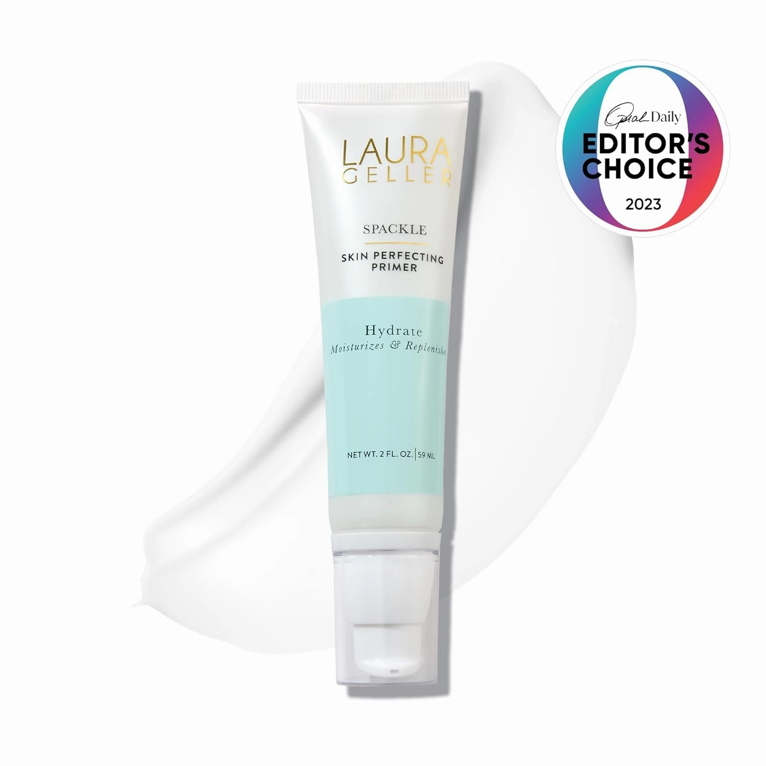 Spackle Primer - Hydrate - Super-Size 2 Fl Oz - Hyaluronic Acid Makeup Primer for Mature Skin