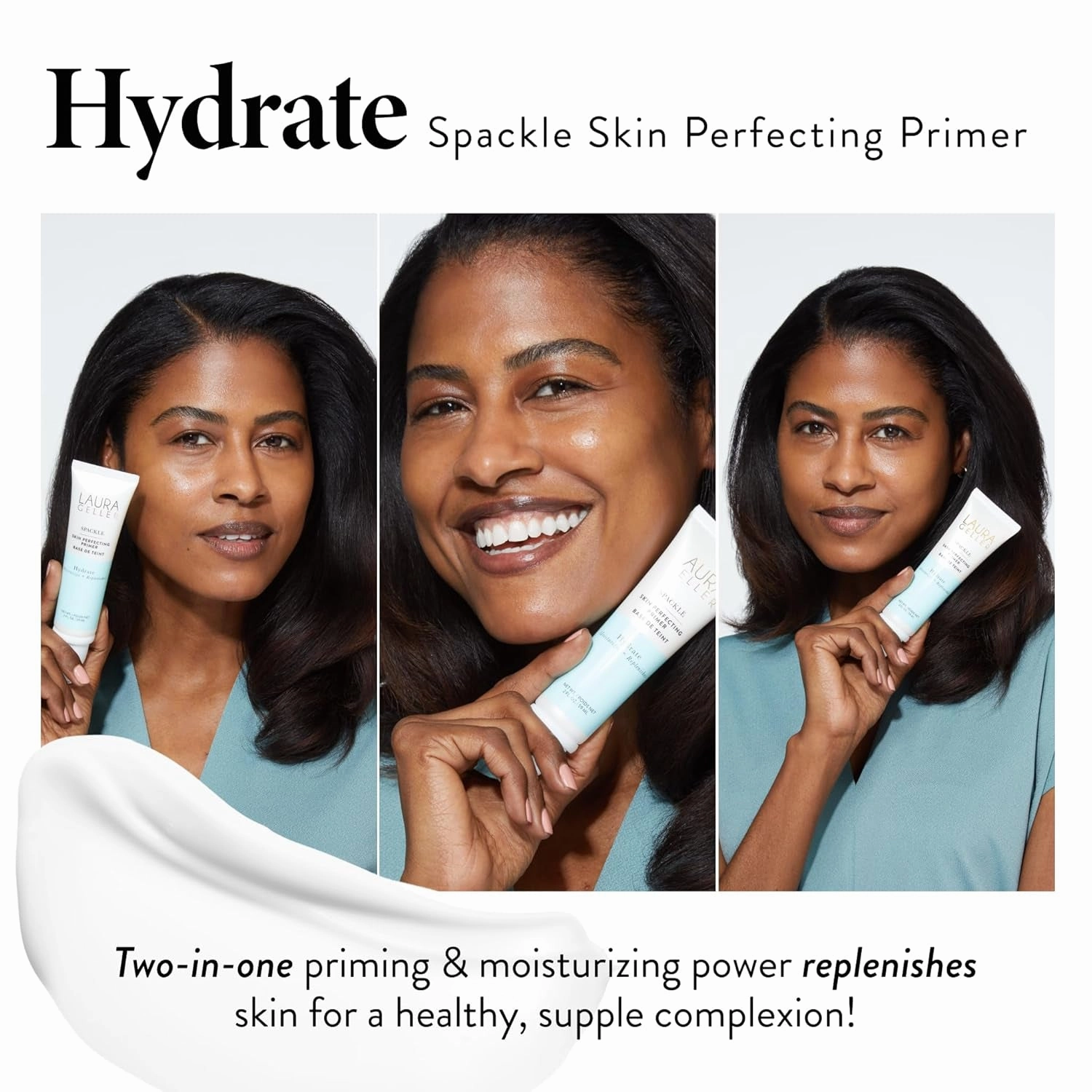 Spackle Primer - Hydrate - Super-Size 2 Fl Oz - Hyaluronic Acid Makeup Primer for Mature Skin