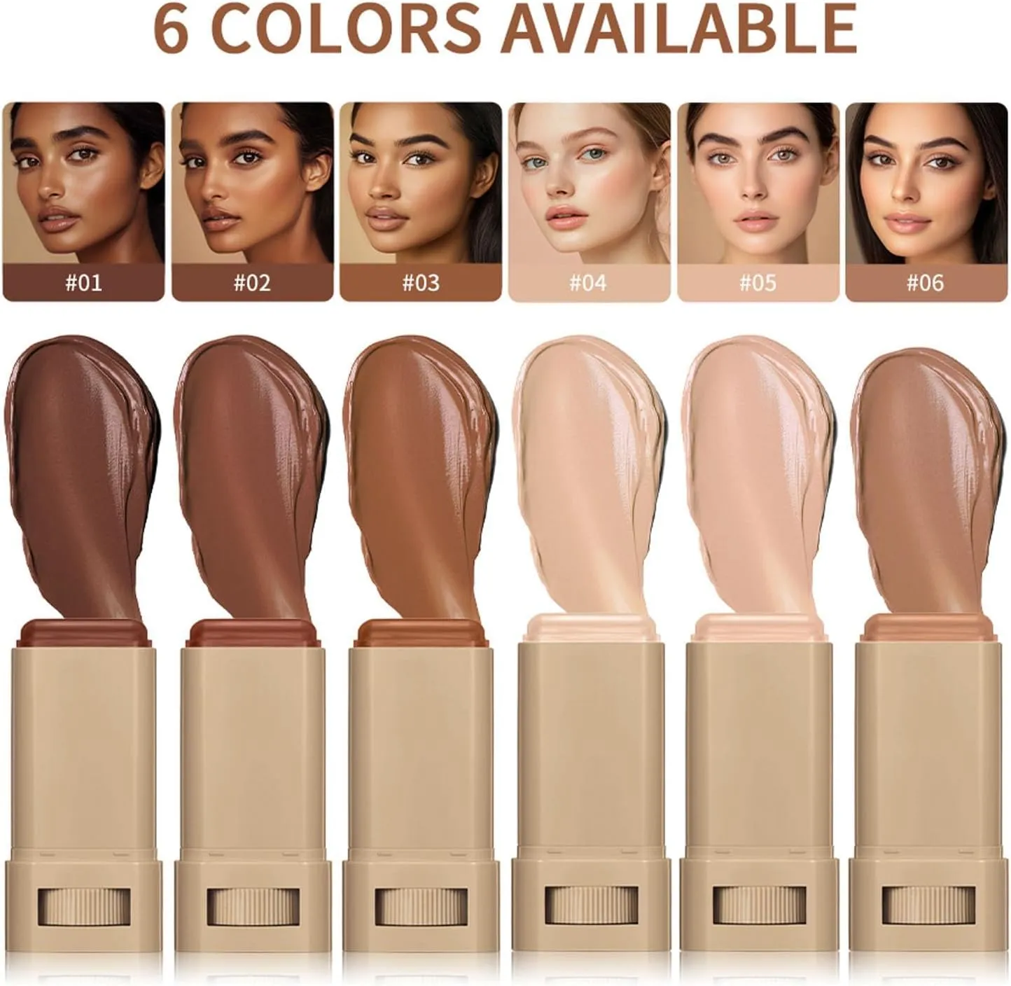Splendor Skin Tint Balm for Black Women, Splendor Serum Boosted Skin Tint Balm, Foundation Stick Beauty Boosted Skin Tint, Solid Tinted Moisturizing Serum Contour Stick-01#