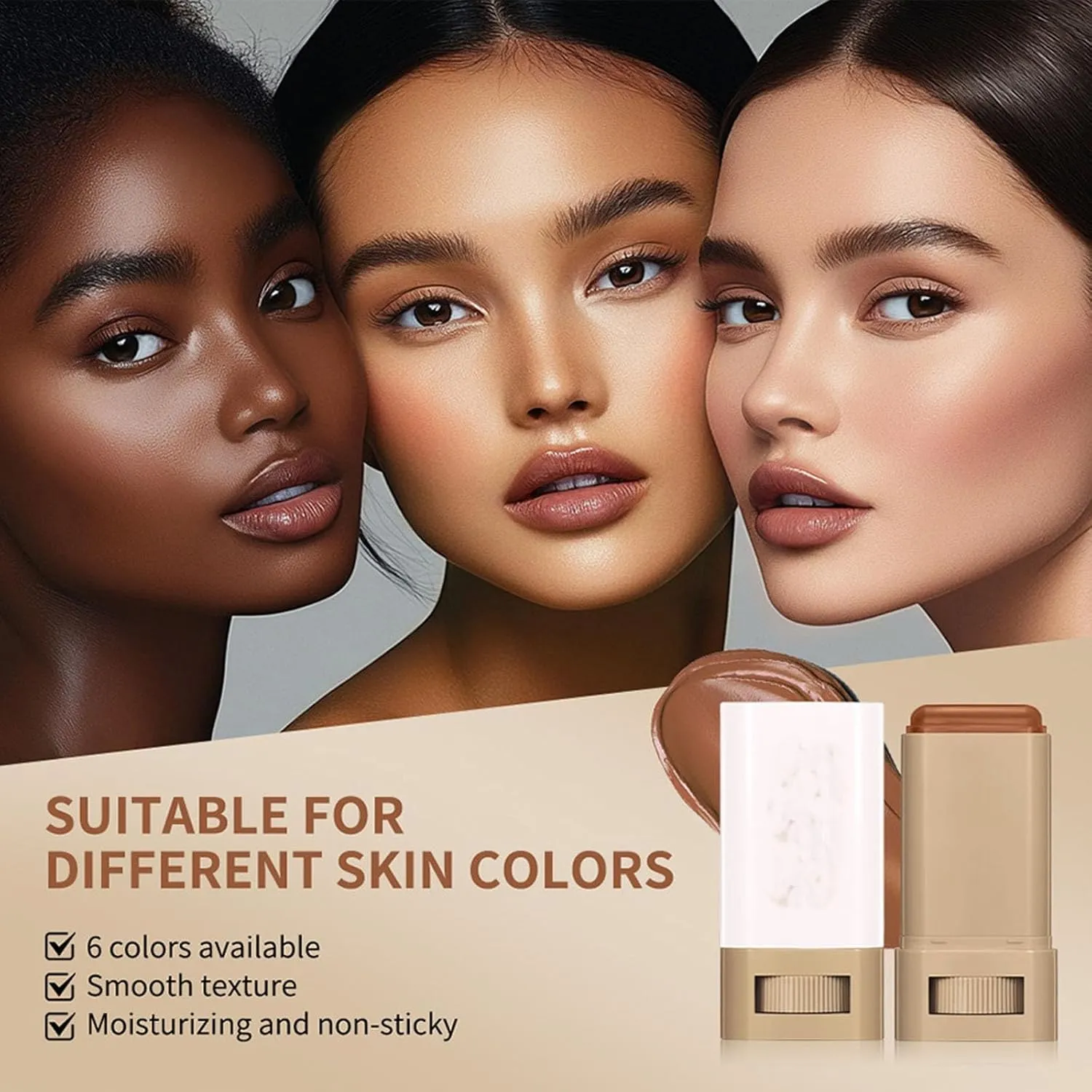 Splendor Skin Tint Balm for Black Women, Splendor Serum Boosted Skin Tint Balm, Foundation Stick Beauty Boosted Skin Tint, Solid Tinted Moisturizing Serum Contour Stick-01#