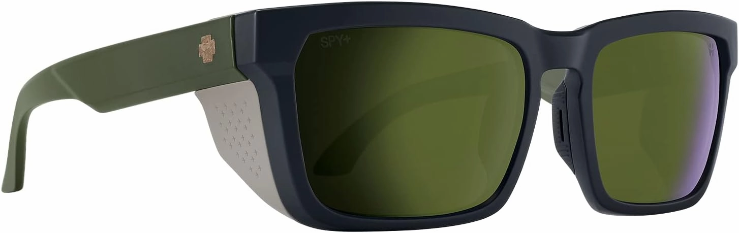SPY Optic Helm Tech, Full Cover Square Sunglasses, Color and Contrast Enhancing Lenses