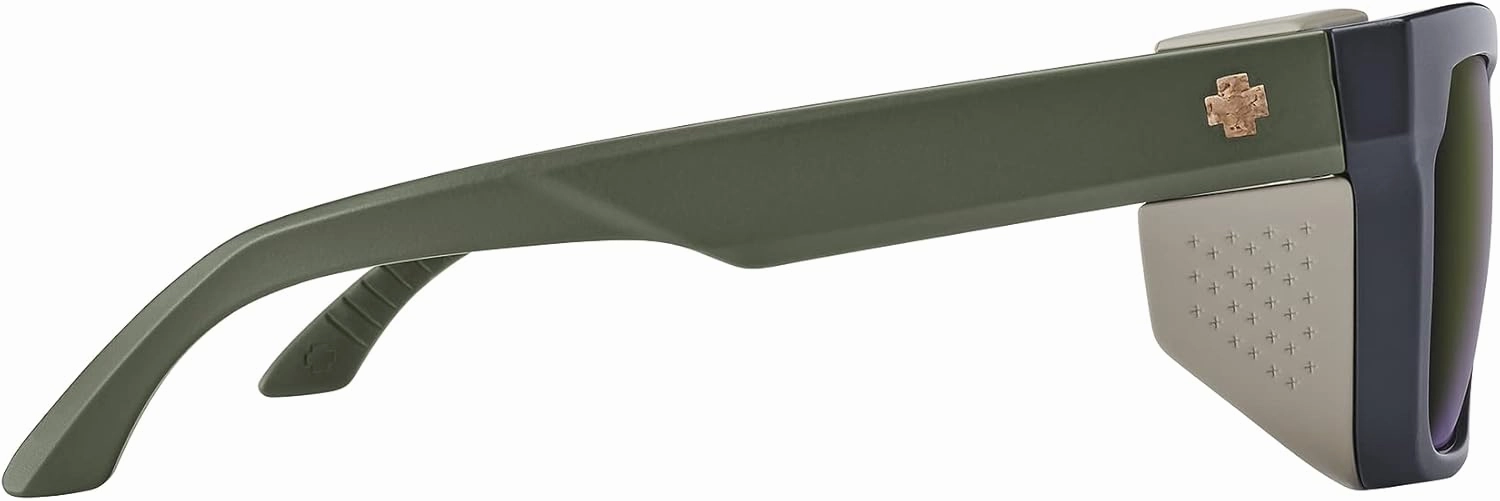 SPY Optic Helm Tech, Full Cover Square Sunglasses, Color and Contrast Enhancing Lenses