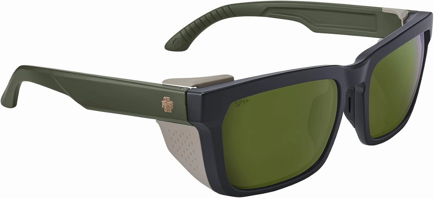 SPY Optic Helm Tech, Full Cover Square Sunglasses, Color and Contrast Enhancing Lenses