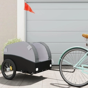 Sturdy Bike Trailer for Heavy Goods Transport, Load Capacity 99.2 lb, Black and Gray Design