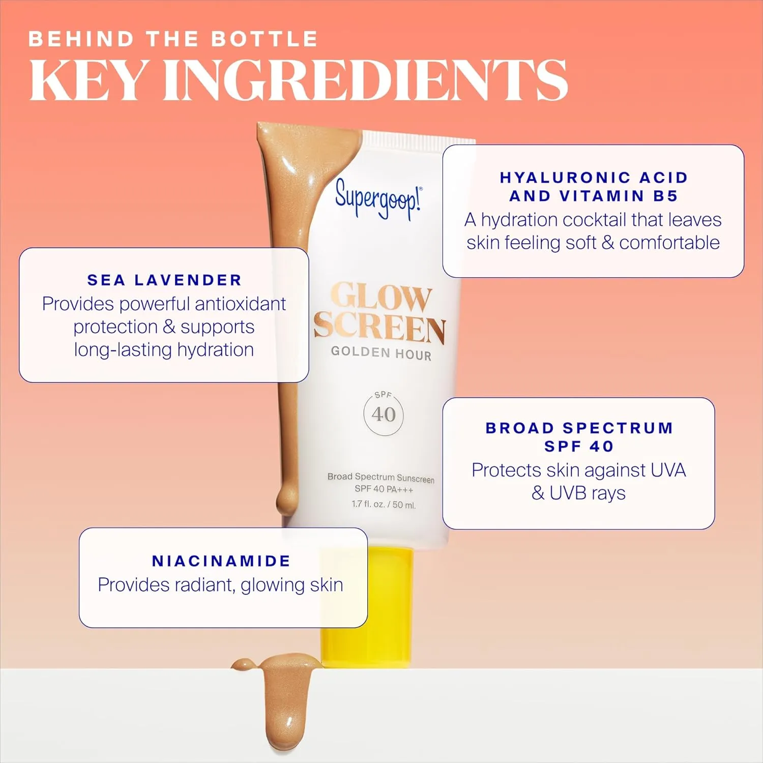 Supergoop! Glowscreen SPF 40, Dawn (Pink Pearl Glow) - 1.7 fl oz - Glowy Primer   Broad Spectrum Tinted Sunscreen - Helps Filter Blue Light - Hydration - Hyaluronic Acid & Vitamin B5