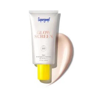 Supergoop! Glowscreen SPF 40, Dawn (Pink Pearl Glow) - 1.7 fl oz - Glowy Primer   Broad Spectrum Tinted Sunscreen - Helps Filter Blue Light - Hydration - Hyaluronic Acid & Vitamin B5
