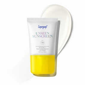 Supergoop! Unseen Sunscreen - SPF 40 - Invisible, Broad Spectrum Face Sunscreen   Makeup-Gripping Primer - Weightless, Scentless, Oil Free - For All Skin Types & Skin Tones - 0.5 fl oz