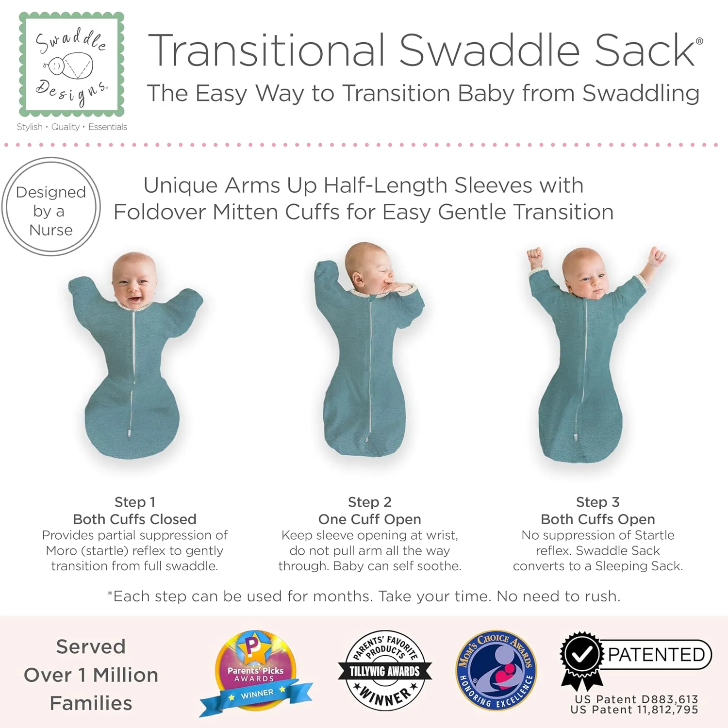 SwaddleDesigns Baby Lovie, Small Security Blanket, Plush Dots with Satin Trim, Peach Blush