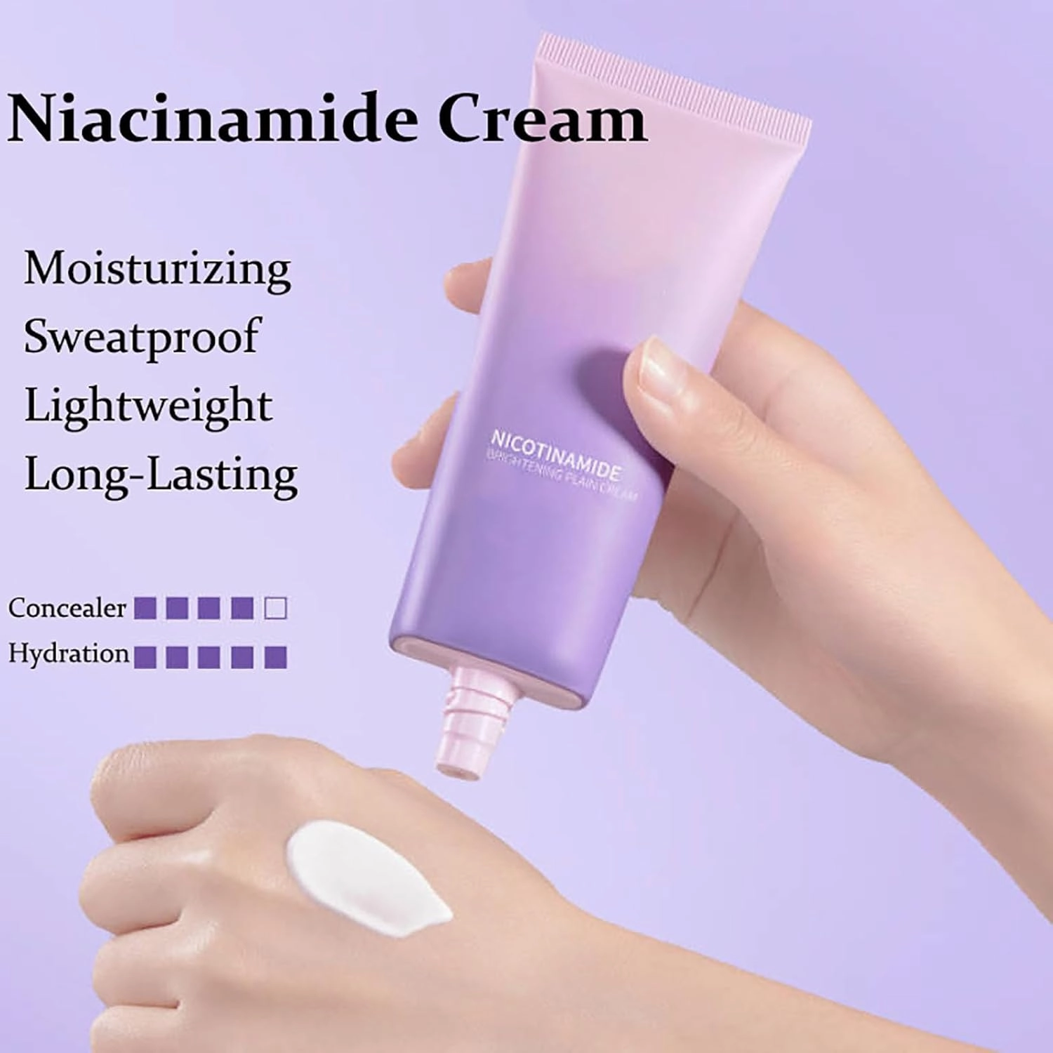 Swarous Niacinamide Cream - 2-in-1 Multi Effect Isolation Cream, Swarous Multi-cream Concealer Moisturizing Face Makeup Foundation Long-Lasting & Waterproof for All Skin Types (2)