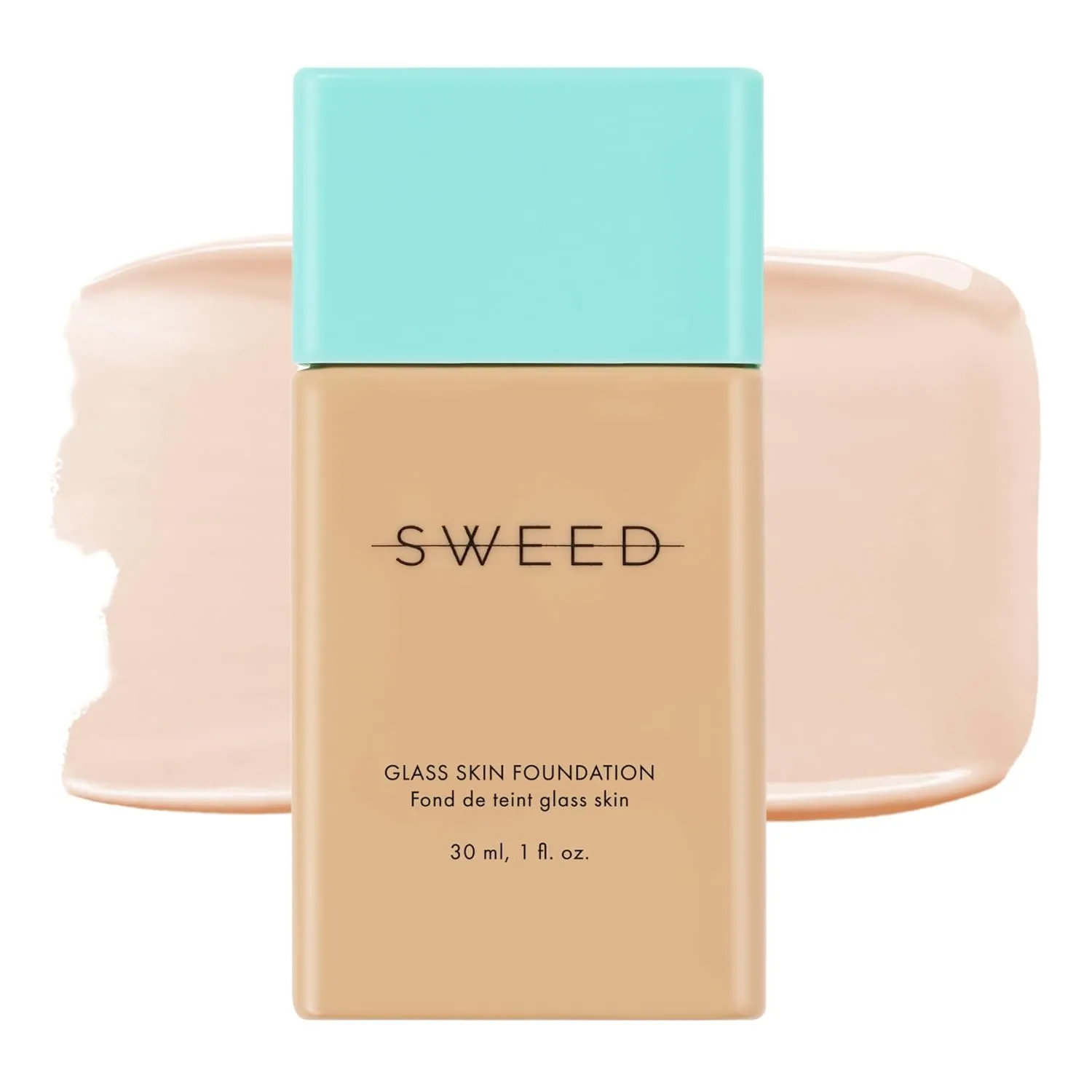SWEED - Glass Skin Foundation | Long-Lasting Fluid Formula | Hydrate, Moisturize, Lift, Plump, Protect | Vegan, Cruelty-Free, Clean Beauty (01 LIGHT C)