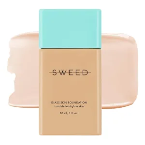 SWEED - Glass Skin Foundation | Long-Lasting Fluid Formula | Hydrate, Moisturize, Lift, Plump, Protect | Vegan, Cruelty-Free, Clean Beauty (01 LIGHT C)