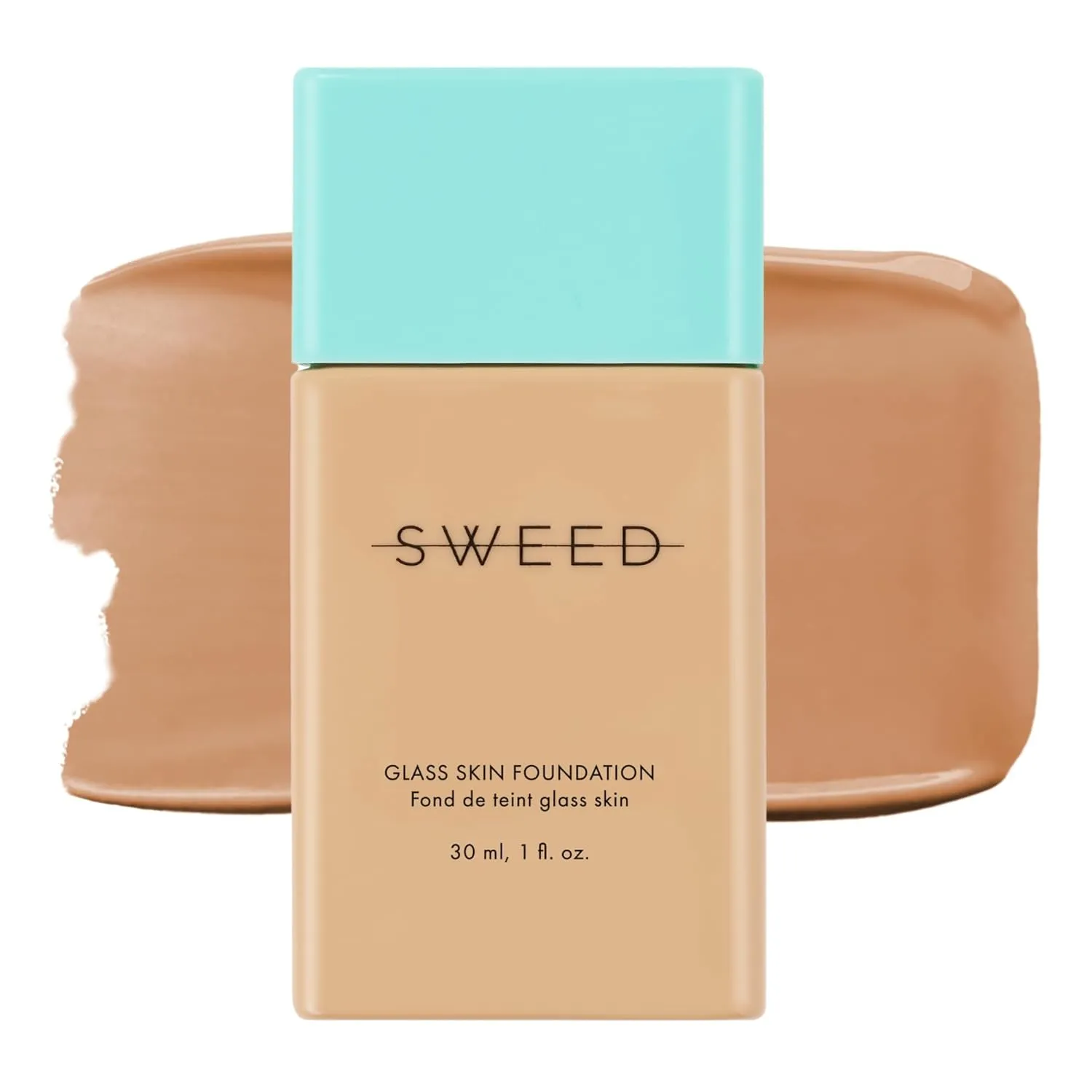 SWEED - Glass Skin Foundation | Long-Lasting Fluid Formula | Hydrate, Moisturize, Lift, Plump, Protect | Vegan, Cruelty-Free, Clean Beauty (10 DEEP N)
