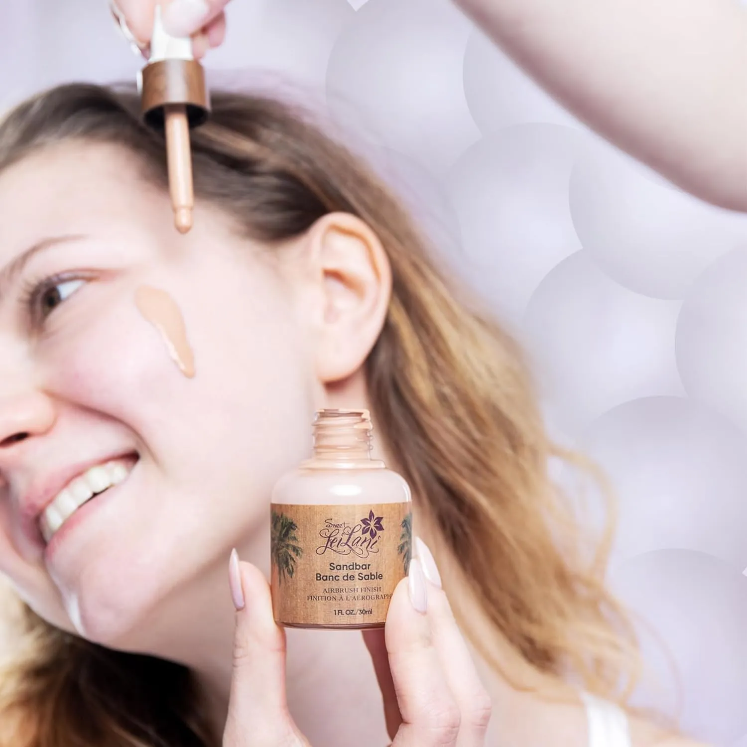Sweet LeiLani Liquid Foundation, Waterproof Full Coverage Foundation Vegan, Cruelty-Free, 3 in 1 Makeup Foundation Liquid. No Parabens, Gluten, Fragrance (Sand Bar)- 1 oz