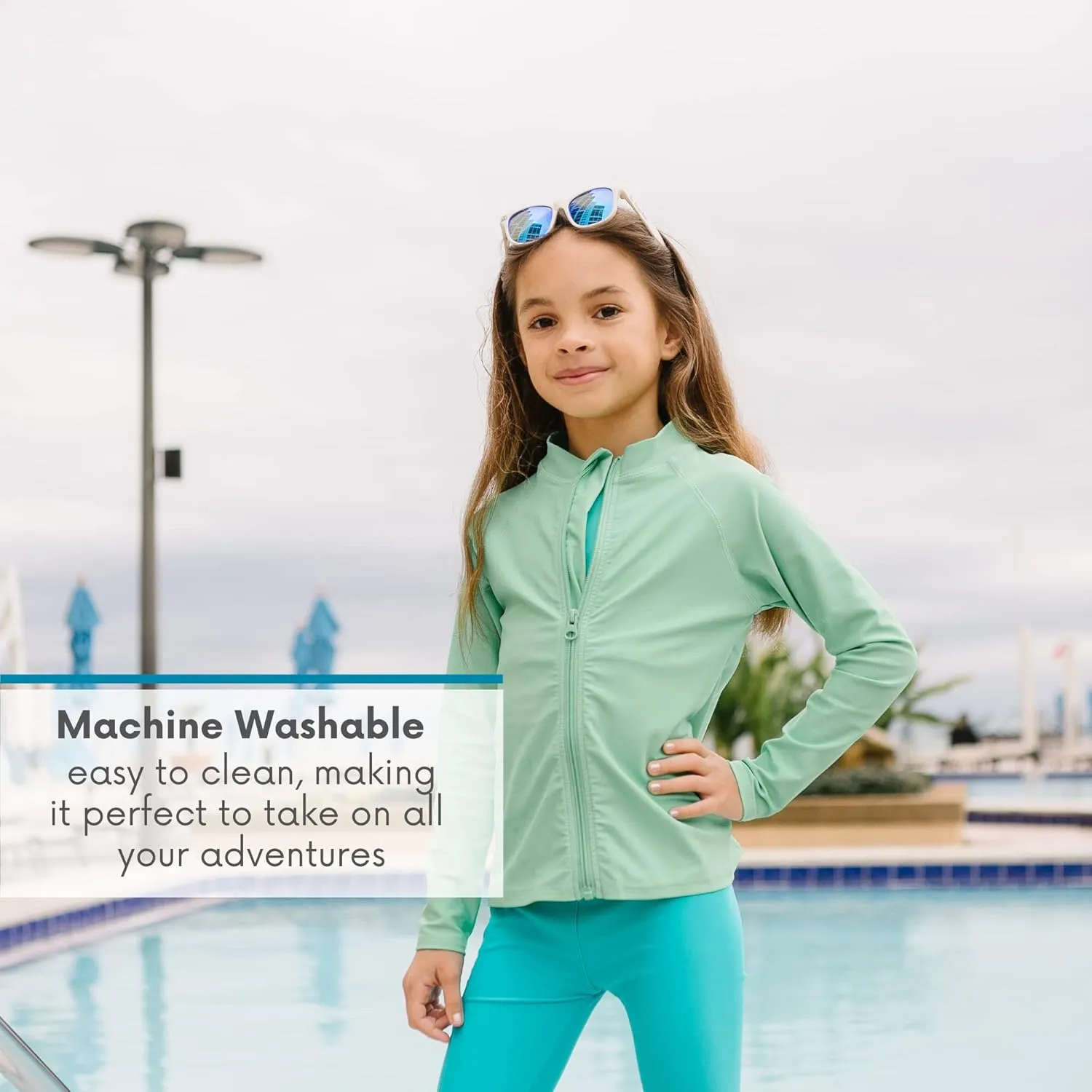 SwimZip UPF 50  Long Sleeve Rash Guard for Boys' and Girls' - Baby, Toddler, Kids