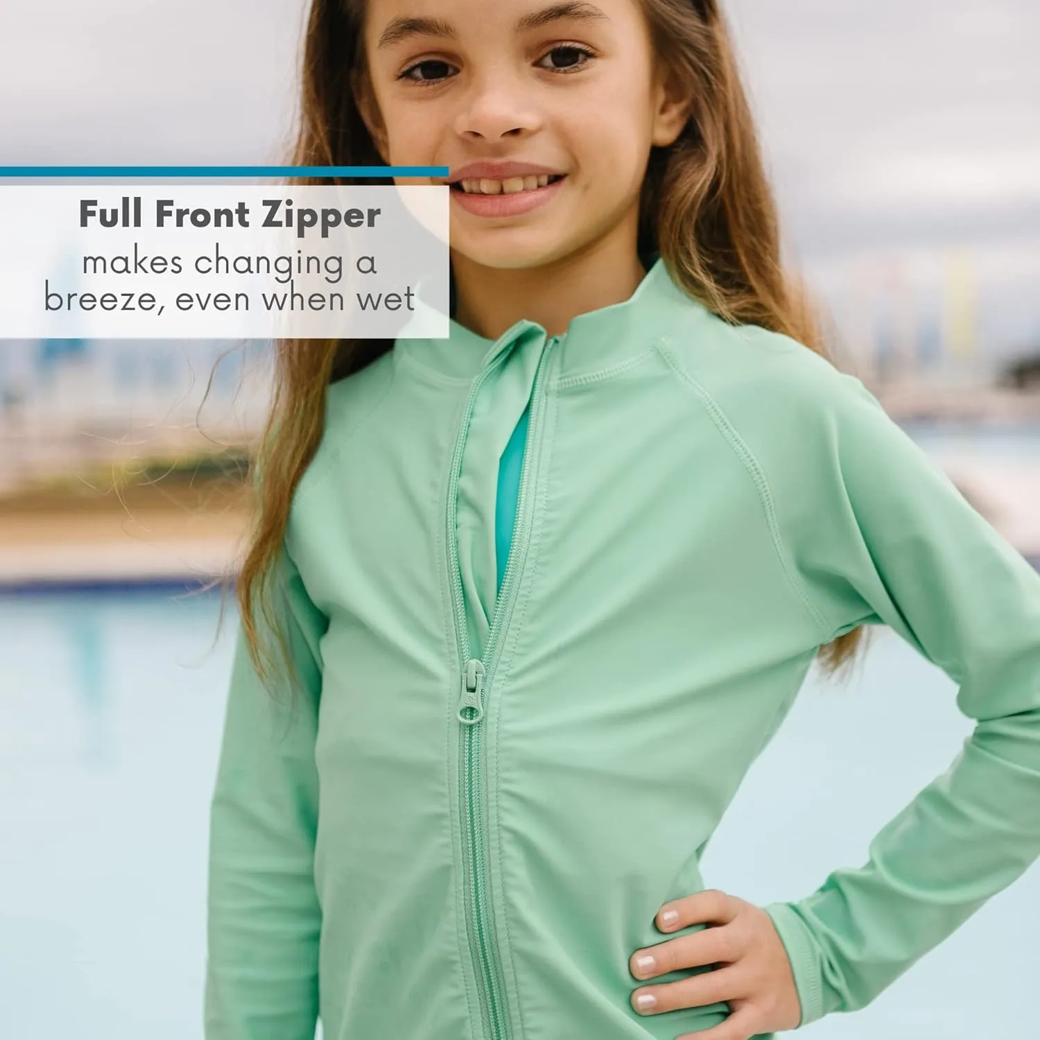 SwimZip UPF 50  Long Sleeve Rash Guard for Boys' and Girls' - Baby, Toddler, Kids