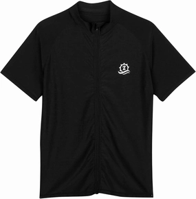 SwimZip Men's Short Sleeve Zipper Rash Guard Swim Shirt w/UPF 50 Sun Protection