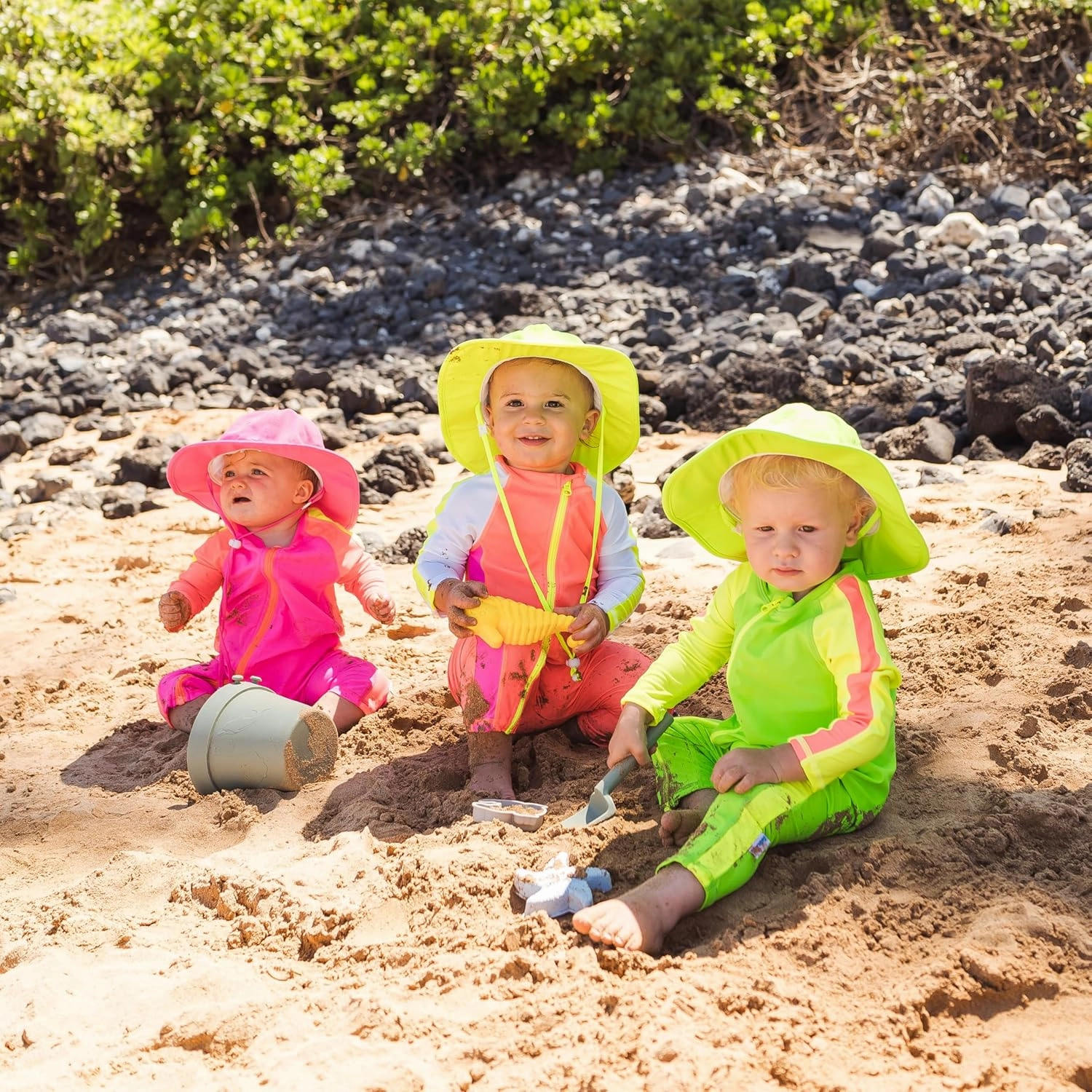 SwimZip Wide Brim Sun Hat | UPF 50  Protection for Baby, Toddler, and Kids