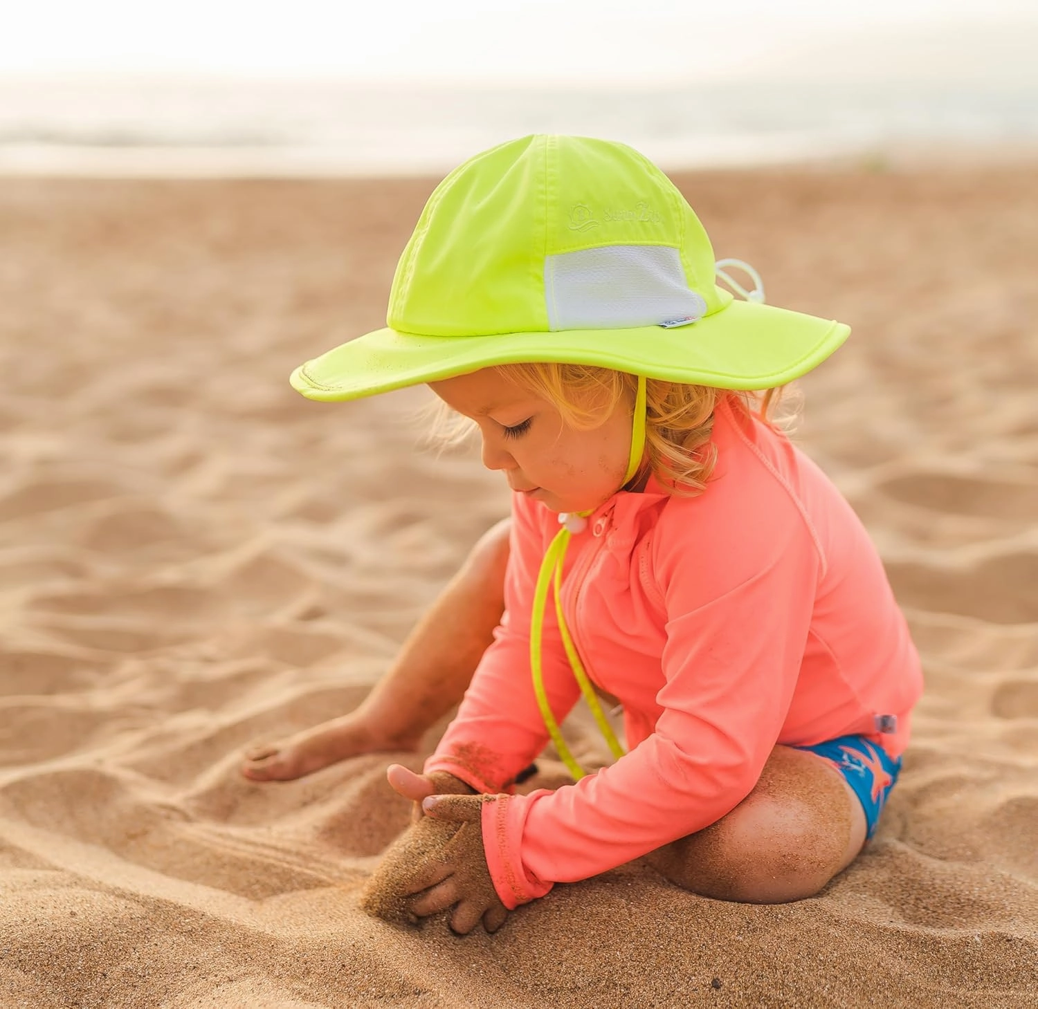 SwimZip Wide Brim Sun Hat | UPF 50  Protection for Baby, Toddler, and Kids