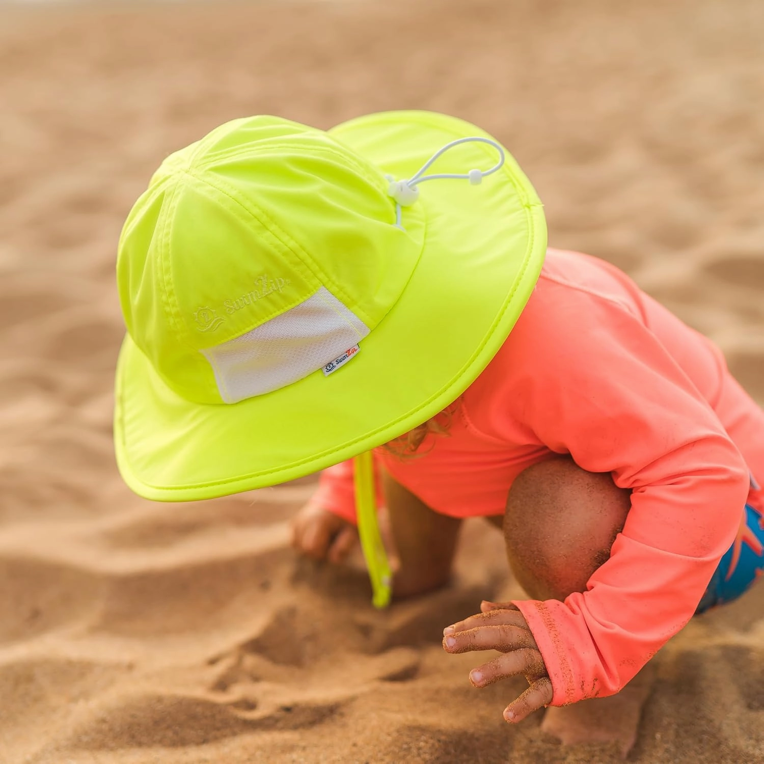 SwimZip Wide Brim Sun Hat | UPF 50  Protection for Baby, Toddler, and Kids