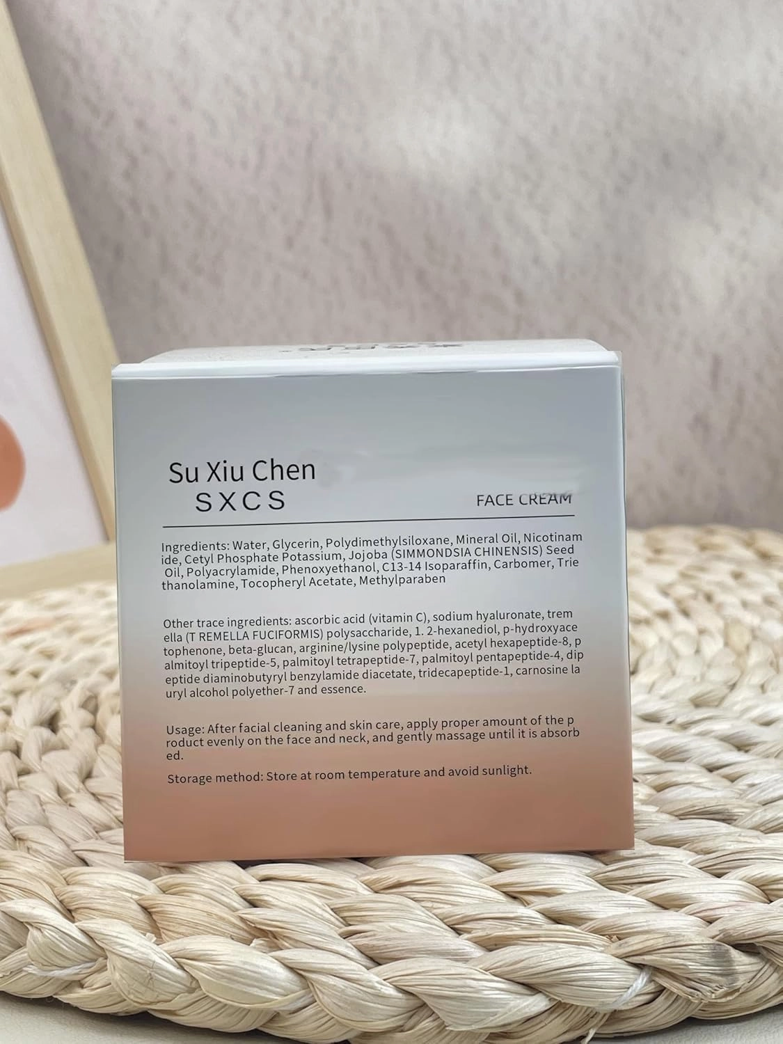 SXCS 𝐍𝐢𝐜𝐨𝐭𝐢𝐧𝐚𝐦𝐢𝐝𝐞 Lady Plain Face Cream, 50g SXCS Collagen Filling Cream, SXCS Multifunctional Smooth Hydrating Makeup Cream, Five Vitamin C Moisturizing Face Cream for Women (2pc)