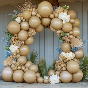 Tan Balloons Double Stuffed Nude Brown Balloon Garland Apricot Balloons Different Sizes Neutral Balloon Arch Kit For Teddy Bear Baby Shower Woodland Jungle Theme Birthday Boho Party Decorations