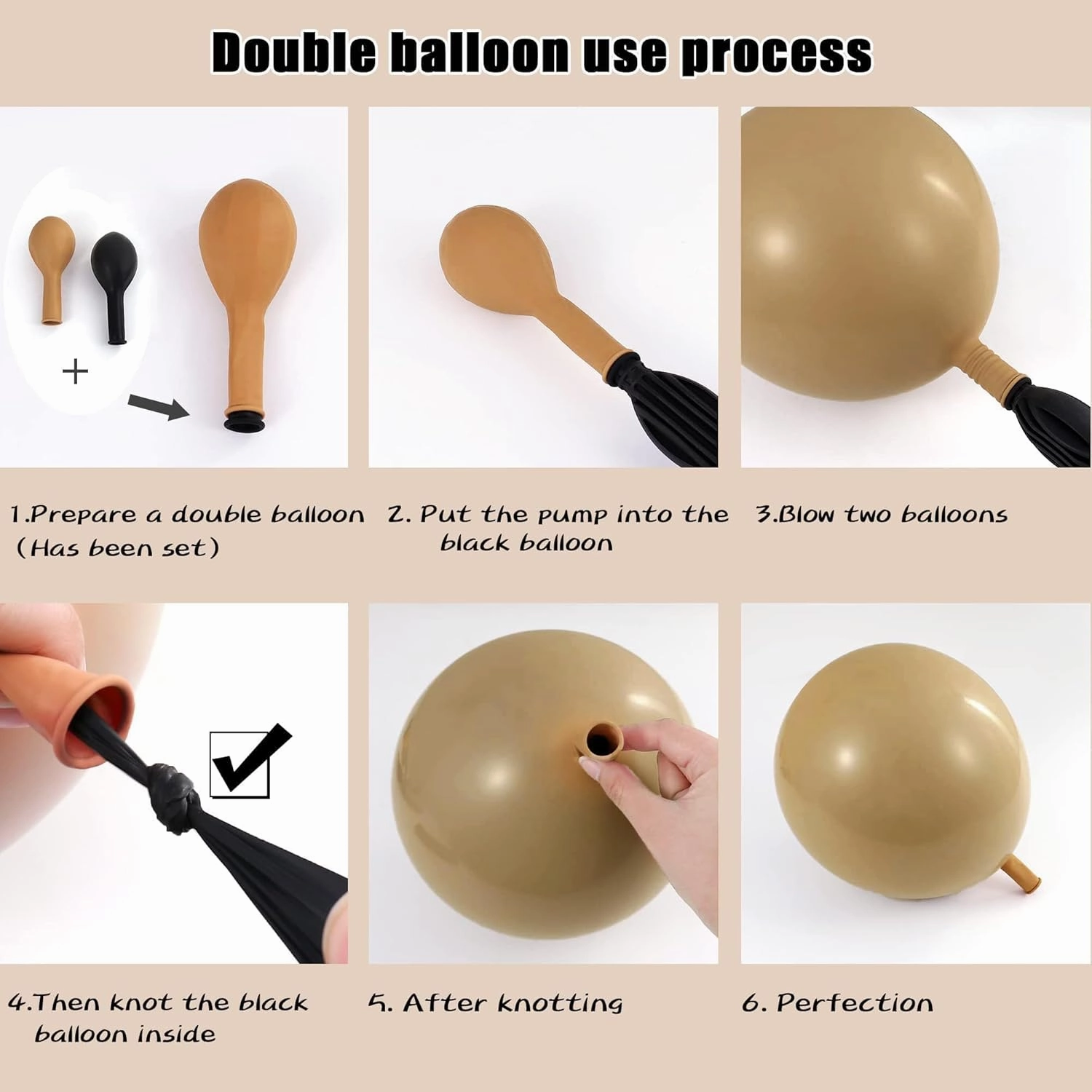 Tan Balloons Double Stuffed Nude Brown Balloon Garland Apricot Balloons Different Sizes Neutral Balloon Arch Kit For Teddy Bear Baby Shower Woodland Jungle Theme Birthday Boho Party Decorations