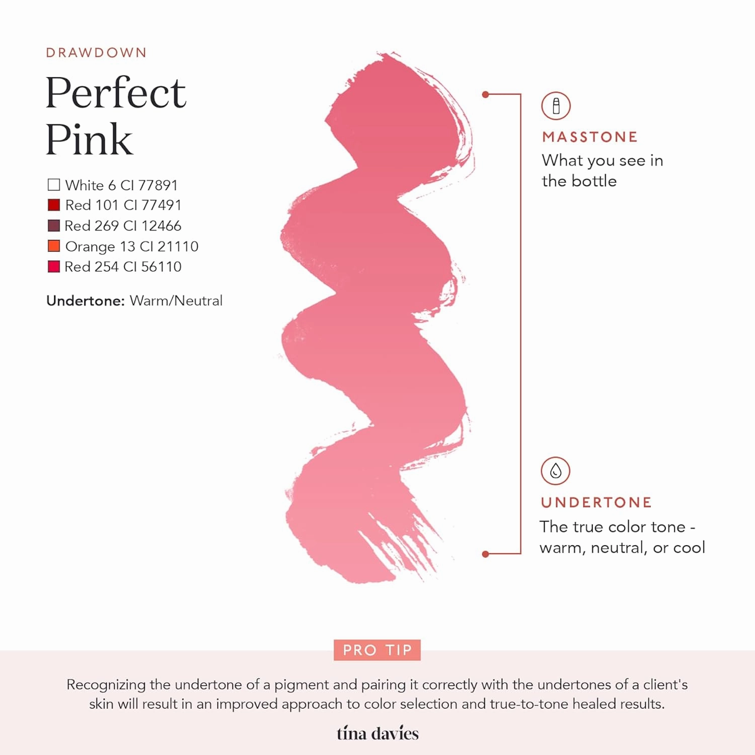 Tina Davies Professional Envy & Lust Lip Pigments - Permanent Lip Makeup - Colors Heal True to Tone - High Retention - Lust Perfect Pink, 1/2oz/15ml Bottle
