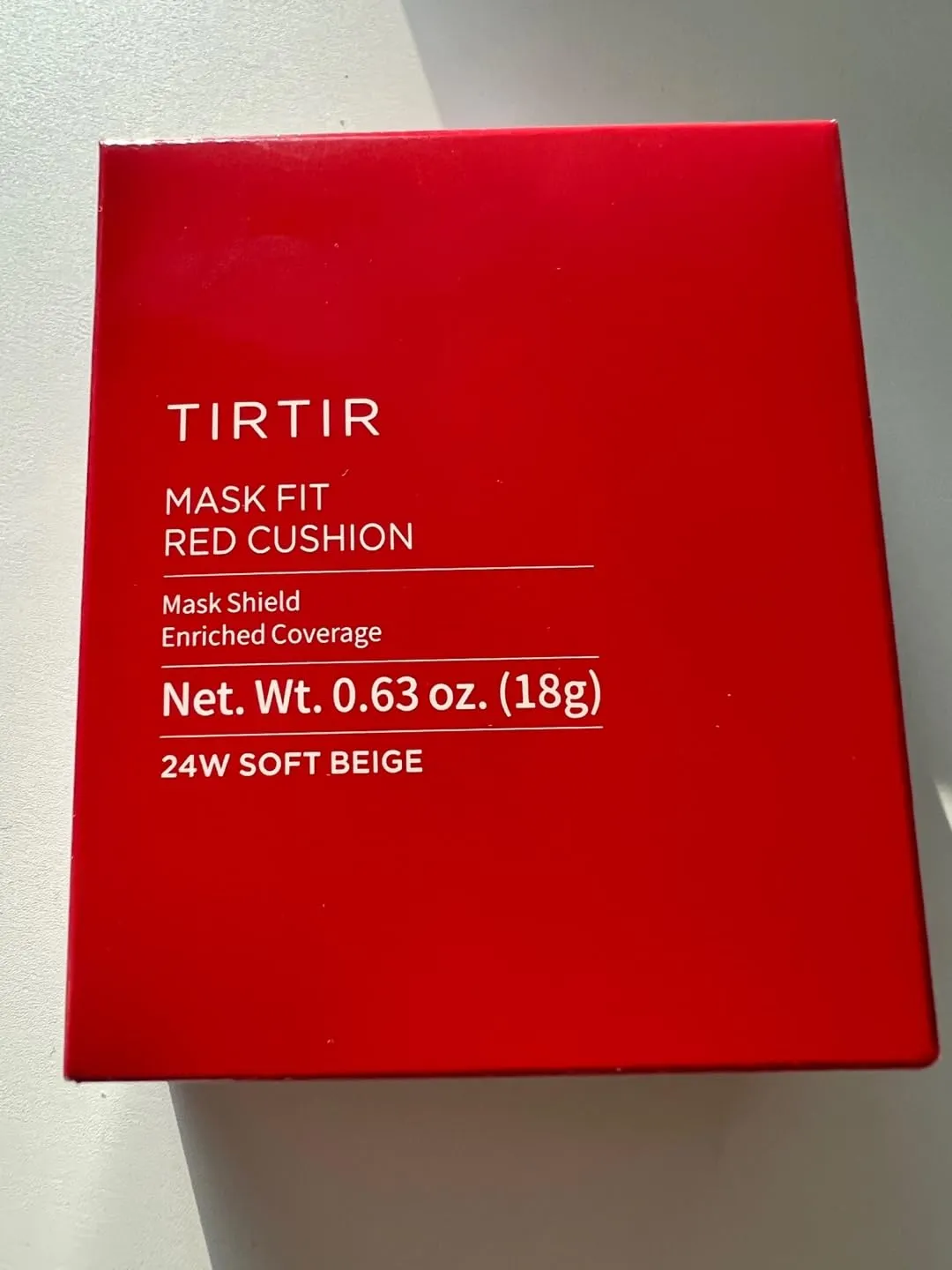 TIRTIR Mask Fit Red Cushion Foundation | Full coverage, Weightless, Skin fit, Satin Glow Finish, Korean Makeup, beauty, Tattoo cover up, Buildable (#24N Latte, 0.63 Fl Oz)