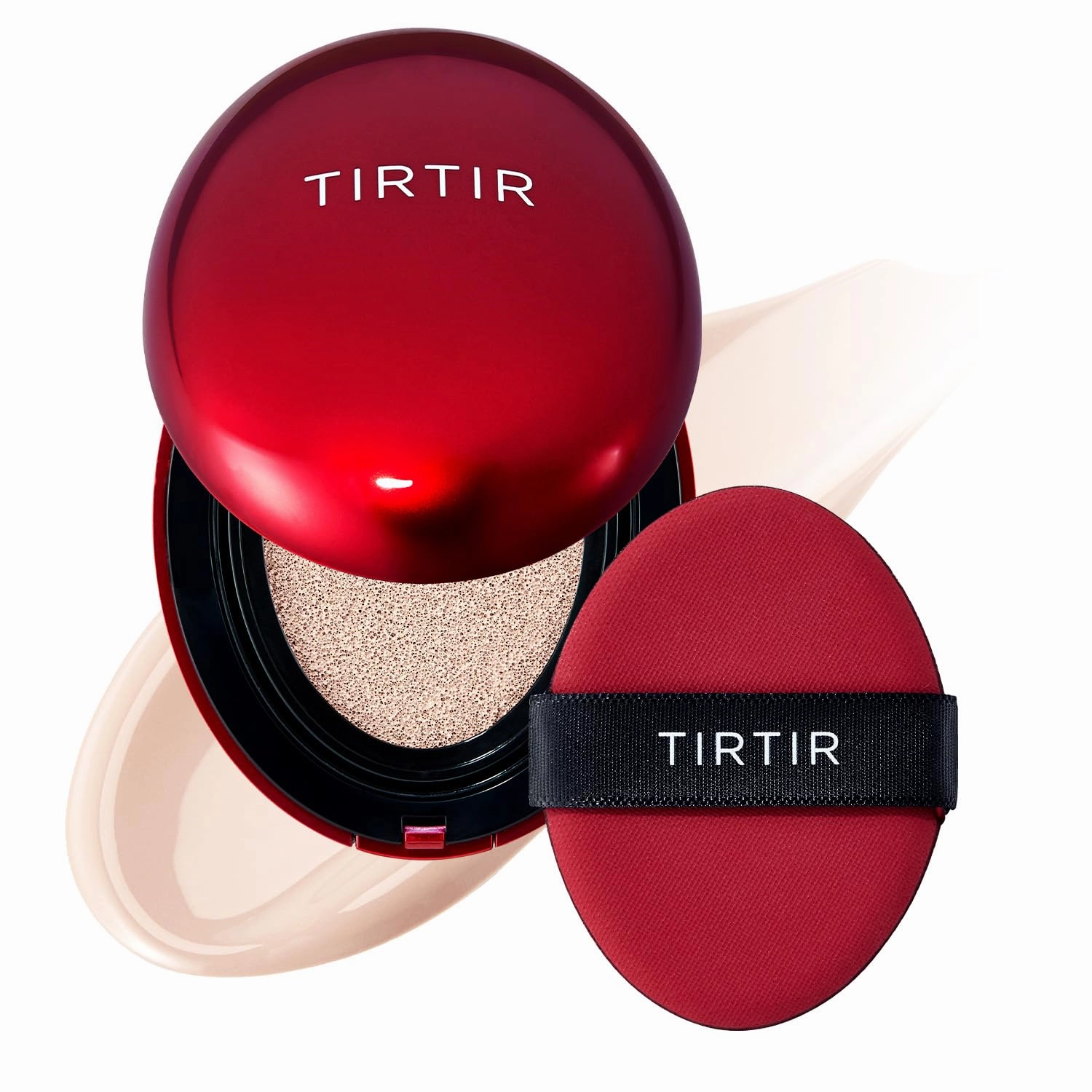 TIRTIR Mask Fit Red Cushion Foundation | Full coverage, Weightless, Skin fit, Satin Glow Finish, Korean Makeup, beauty, Tattoo cover up, Buildable (#13N Fair Ivory, 0.63 Fl Oz)