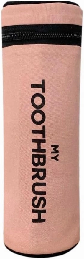 Toothbrush Case for Travel | Toothbrush and Toothpaste Travel Bag | Small Toiletry Pouch for Traveling | Electric Tooth Brush Holder Men & Women | Pink/Blush