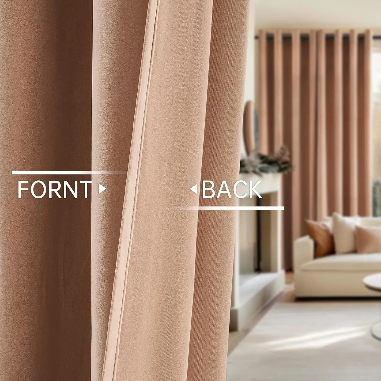 Topfinel 96 Inches Long Velvet Blackout Curtains,Blush Pink Soft Velvet Grommet Curtains Thermal Insulated Light Blocking Privacy Drapes for Living Room, 2 Panels 96 inches Length