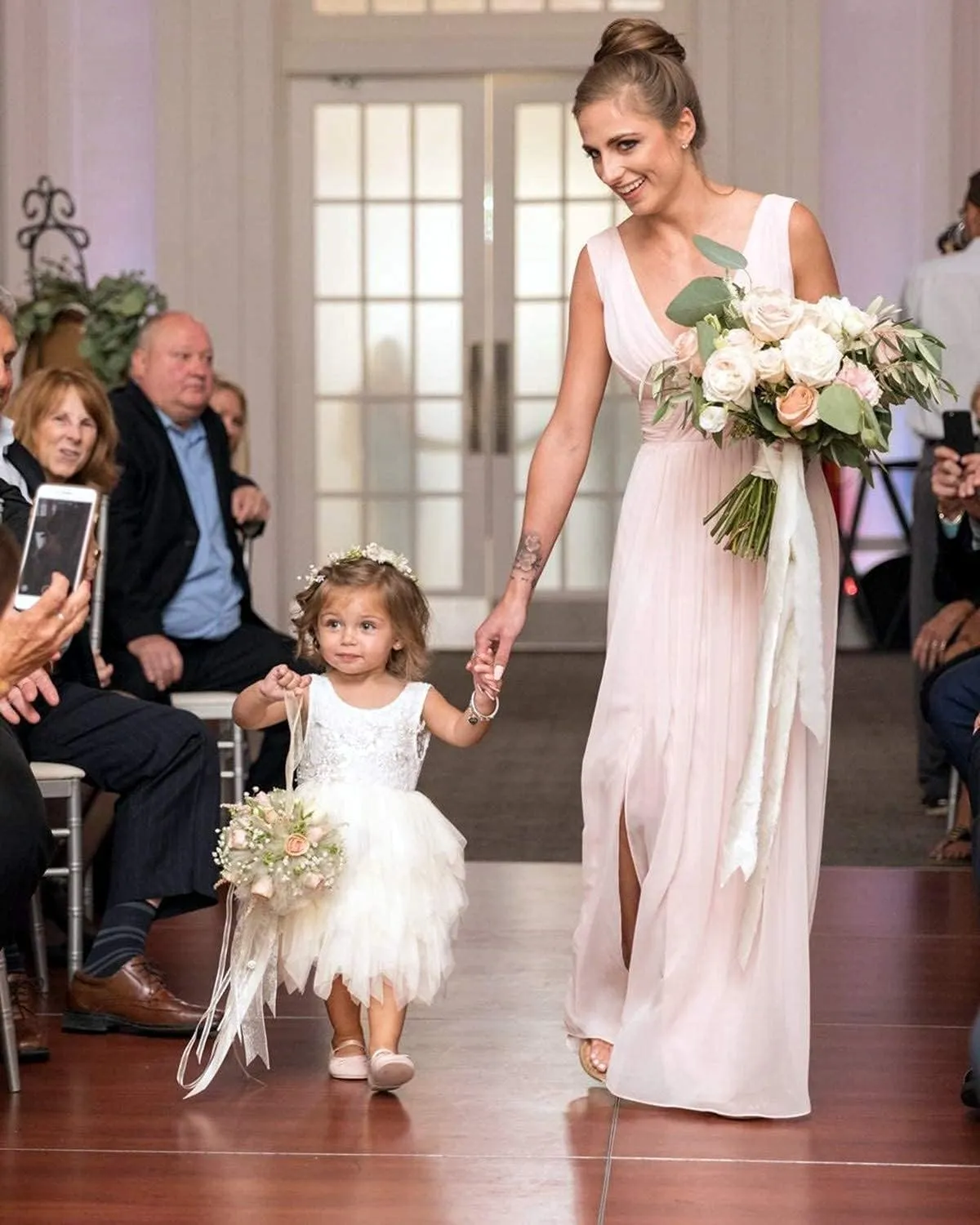 Topmaker Backless A-line Lace Back Flower Girl Dress