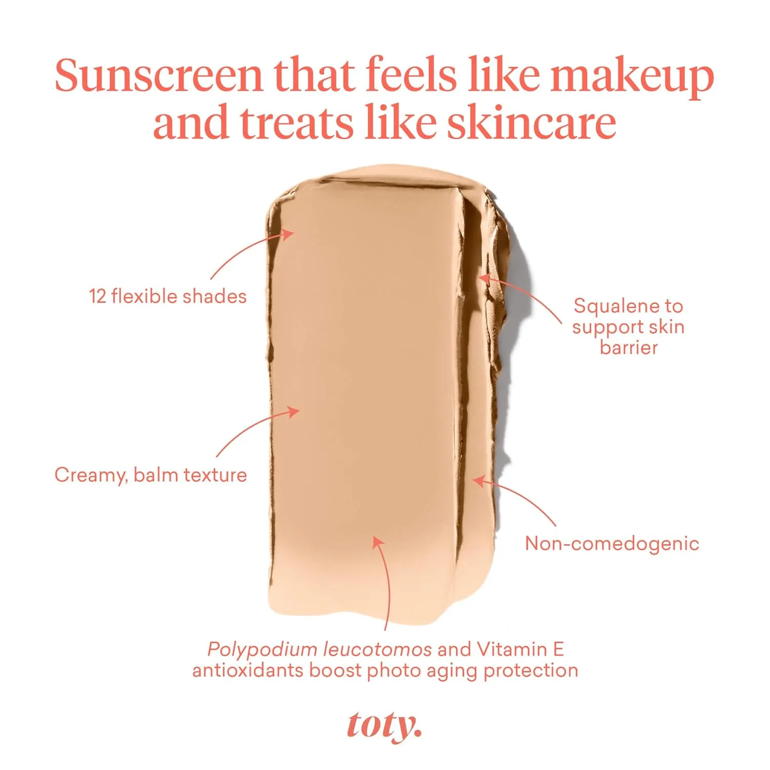 Toty by Sofia Vergara - Ilumina CC Creamy Compact SPF 50  Mineral Broad Spectrum Sunscreen for Face - Tinted Blurring Balm SPF- Matte, Light Coverage - Water & Sweat Resistant - All Skin Types - 1C