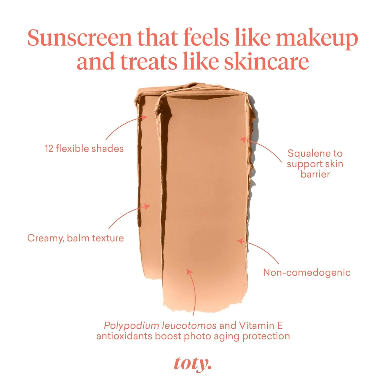 Toty by Sofia Vergara - Ilumina CC Creamy Compact SPF 50  Mineral Broad Spectrum Sunscreen for Face - Tinted Blurring Balm SPF- Matte, Light Coverage - Water & Sweat Resistant - All Skin Types - 3C