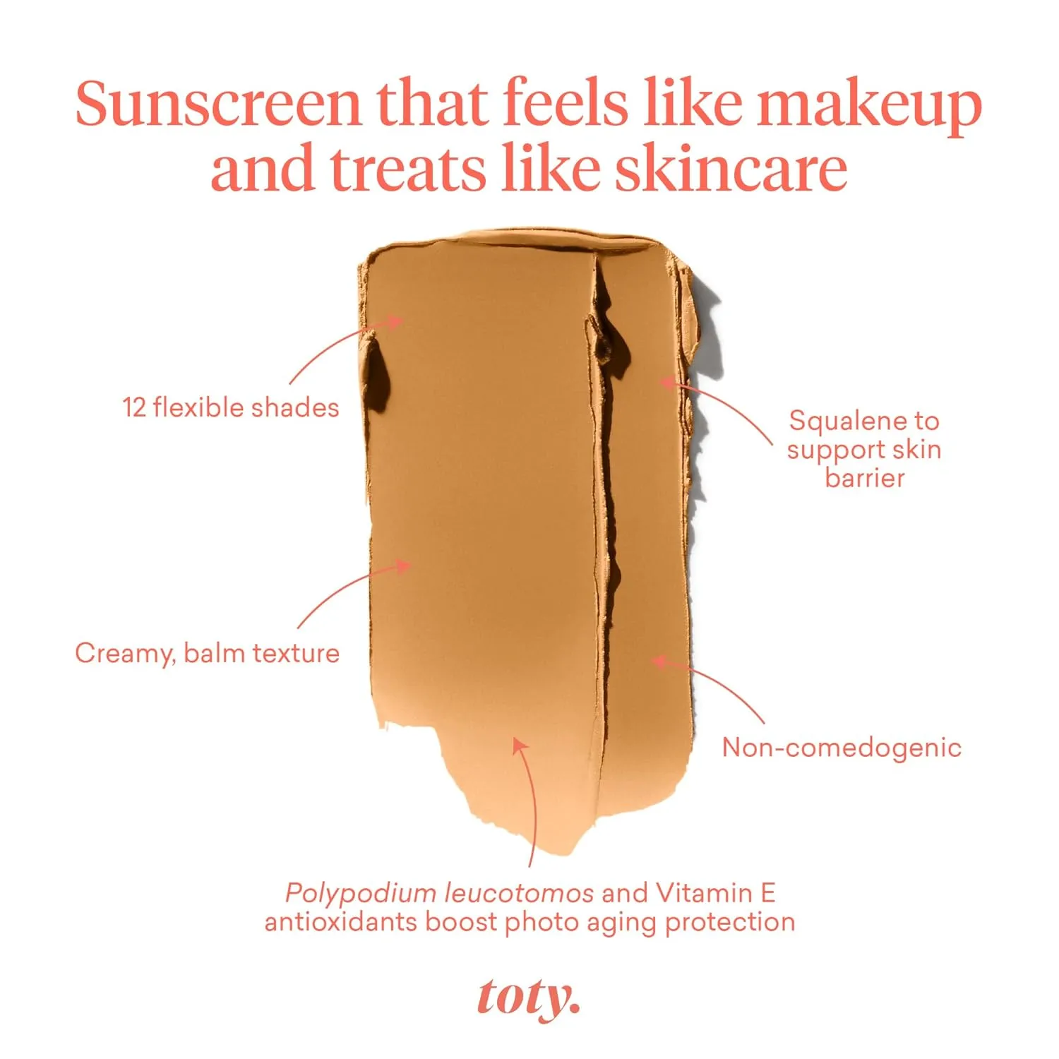 Toty by Sofia Vergara - Ilumina CC Creamy Compact SPF 50  Mineral Broad Spectrum Sunscreen for Face - Tinted Blurring Balm SPF- Matte, Light Coverage - Water & Sweat Resistant - All Skin Types - 4W