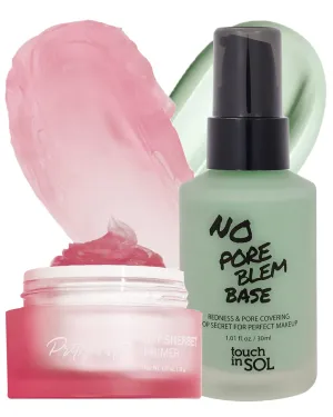 TOUCH IN SOL Icy Sherbet Primer   Redness Correcting Base Set - Silicone Free Pore Minimizing Primer - Tone Neutralizing before Foundation, 1.01   1.01 fl.oz.