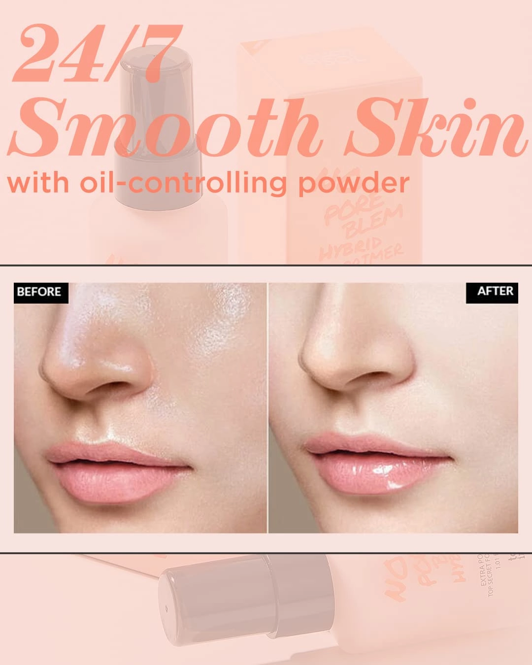 TOUCH IN SOL No Poreblem Hybrid Primer   Redness Correcting Base Set - Extra Pore Covering Matt Finish Sebum and Shine Control - Tone Neutralizing before Foundation, 1.01   1.01 fl.oz.