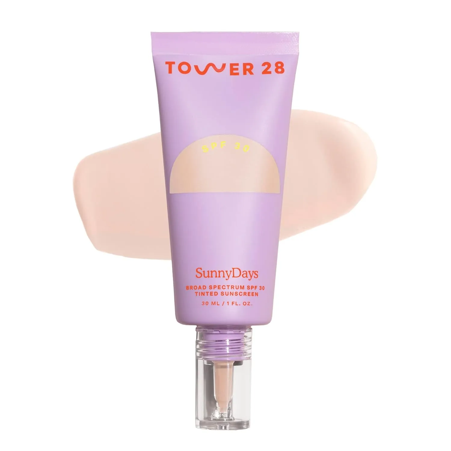 Tower 28 Beauty SunnyDays SPF 30 Tinted Mineral Sunscreen - For Sensitive Skin - 2-in-1 Facial Broad Spectrum UVA/UVB Protection   Foundation - Shade 05 FAIRFAX - Fair with Pink Undertones, 1 Fl Oz