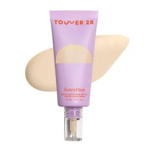 Tower 28 Beauty SunnyDays SPF 30 Tinted Mineral Sunscreen For Sensitive Skin - 2-in-1 Facial Broad Spectrum UVA/UVB Protection   Foundation - Shade 10 LARCHMONT - Light with Yellow Undertones, 1 Fl Oz
