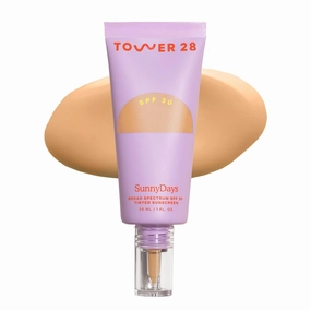 Tower 28 Beauty SunnyDays SPF 30 Tinted Sunscreen For Sensitive Skin - 2-in-1 Facial Broad Spectrum UVA/UVB Protection   Foundation - Shade 20 MULHOLLAND- Light with Golden Neutral Undertones, 1 Fl Oz