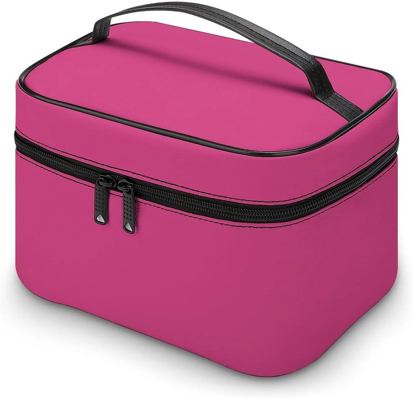 Travel Makeup Bag, Bright Blush Pink Cosmetic Bags for Women Large Capacity Waterproof Toiletry Bag Make up Organizer