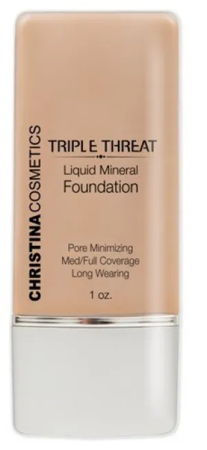 Triple Threat Liquid Mineral Foundation in Pecan
