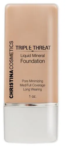 Triple Threat Liquid Mineral Foundation in Pecan