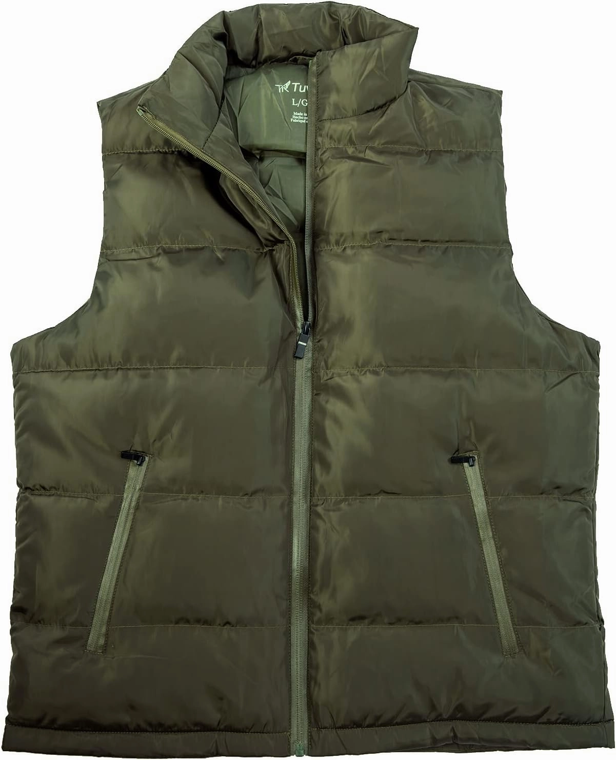 TUVEKE Men's Puffer Vest Water-Resistant winter outdoor Zipper Sleeveless Warm puffey jacket Size M To 3XL(Multicolor)
