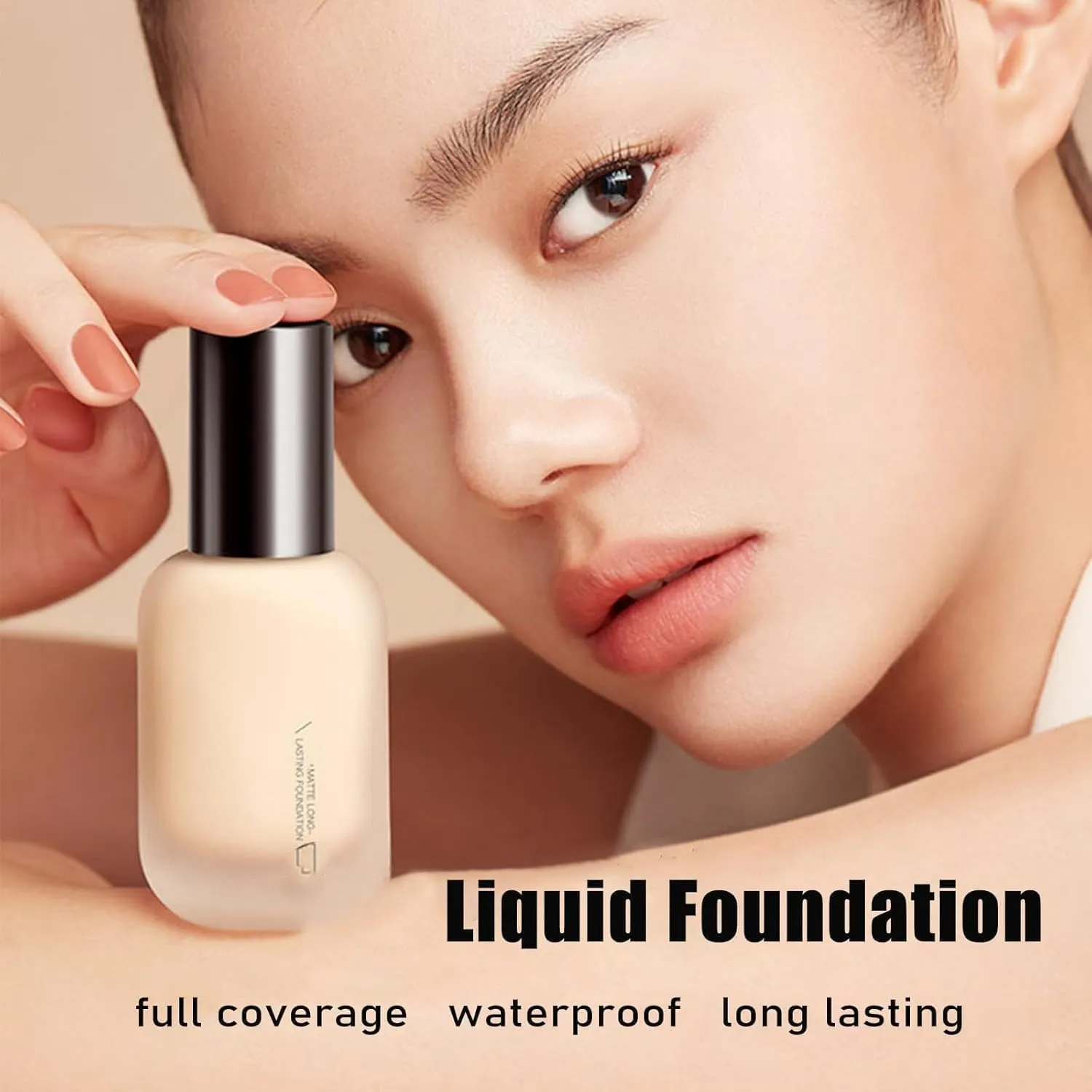 Updo Foundation, Uodo Concealer Foundation, Uodo Liquid Foundation, Updo Moisturizing Light Foundation, Uodo Matte Long Lasting Foundation, Waterproof and Sweatproof (Matte White, 30 ml)