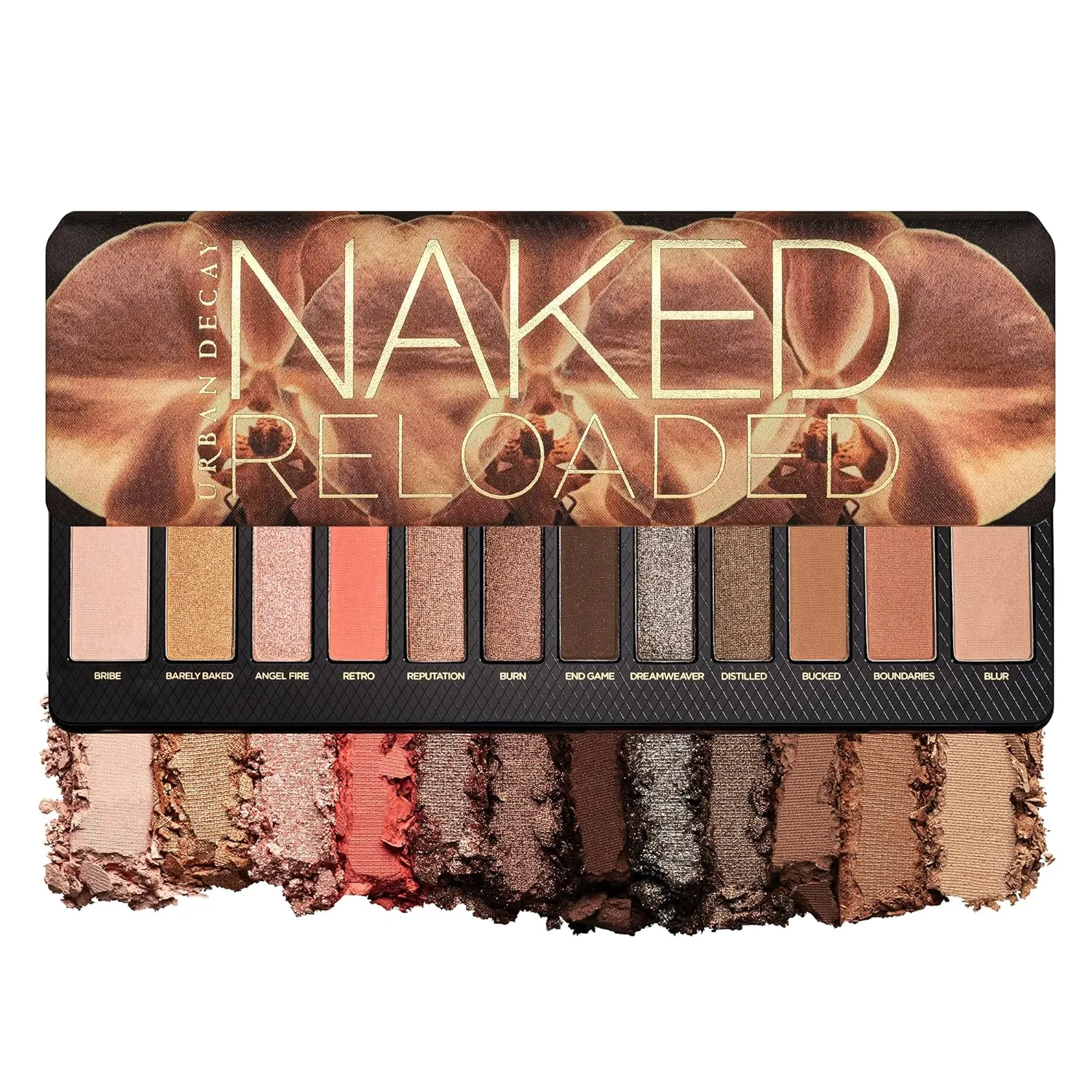 Urban Decay Naked Reloaded, Nude Bronze Neutral Eyeshadow Palette, Matte, Metallic, Shimmer Finish, 12 Warm Bronze Eye Shadows, Natural Soft Glam Smokey Eye Makeup, Vegan, Cruelty-free